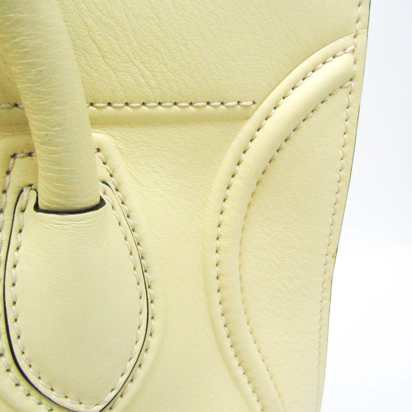 CELINE Luggage Micro Tote in pelle liscia avorio - Etoilux