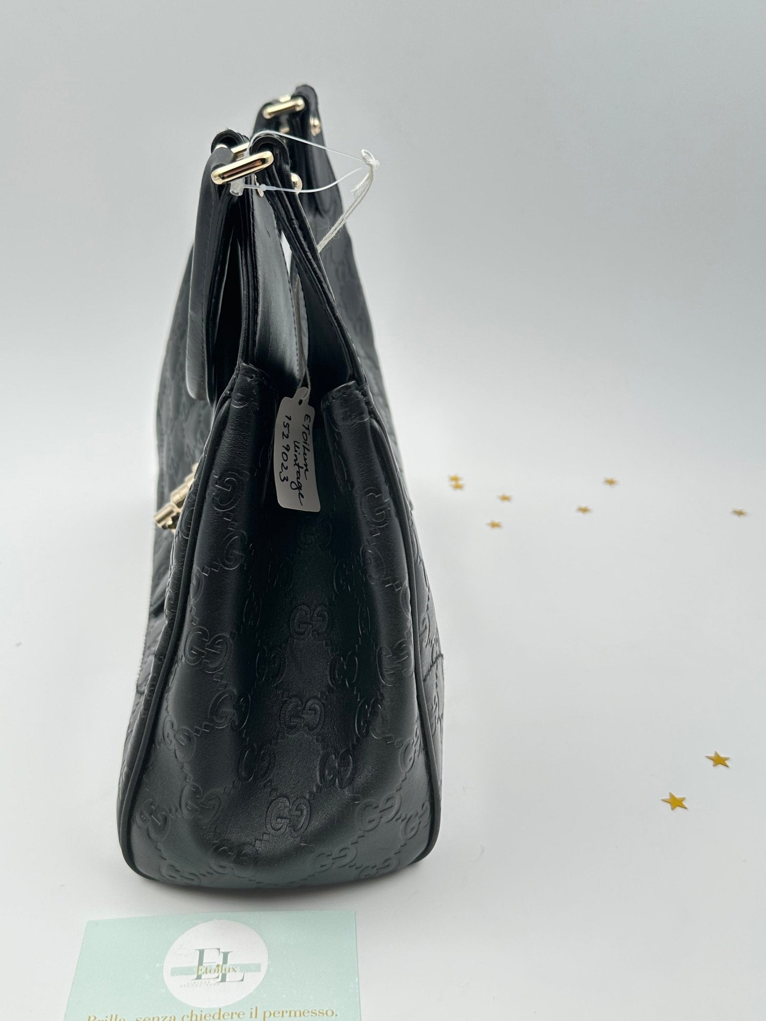 Gucci Jackie Medium in pelle Guccissima nera – 2000s - Etoilux