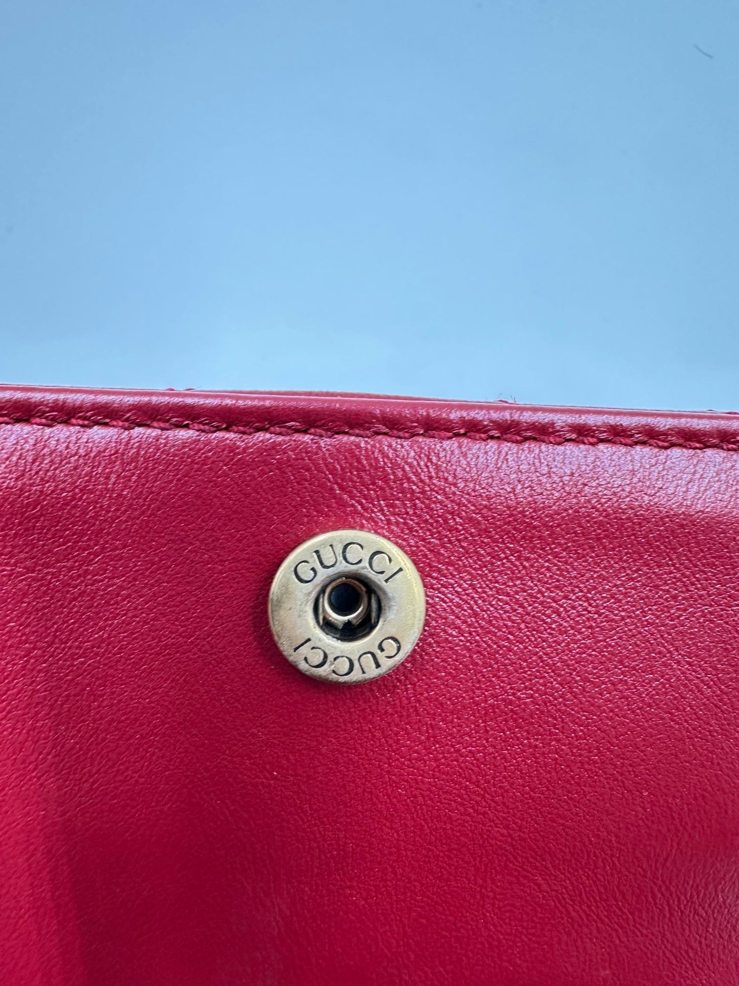 Gucci GG Marmont Multi Pochette Belt Bag Pelle Matelassé Rossa – Set 3 Pezzi - Etoilux