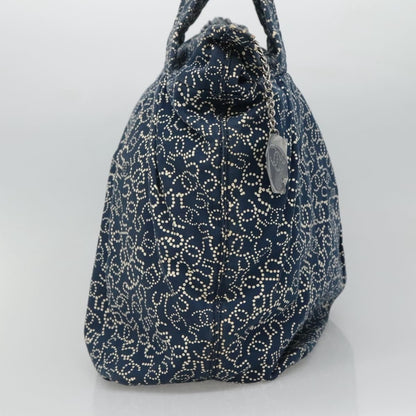 Chanel Vintage Tote Grande in Tela Stampata CC – Blu Navy - Etoilux