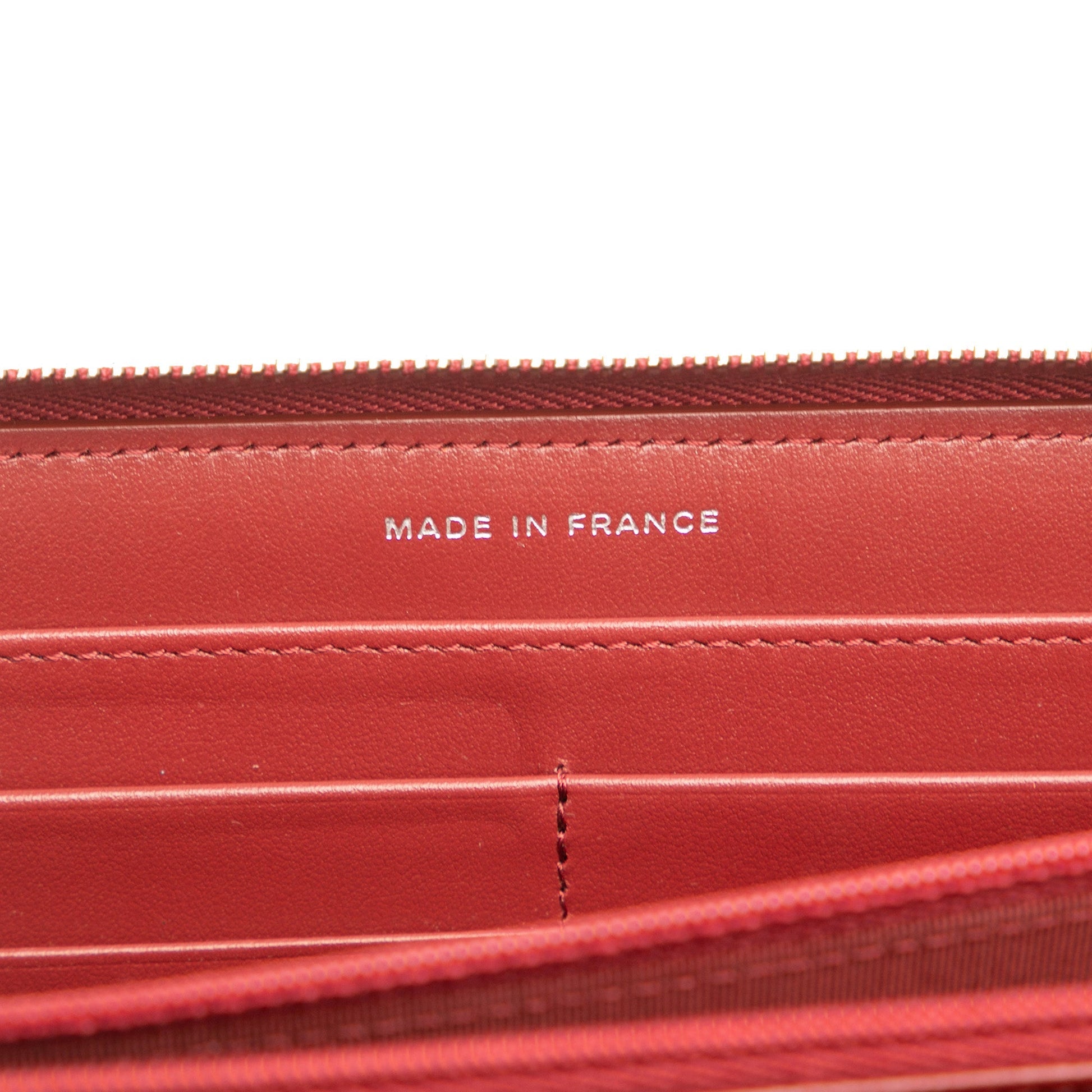 Chanel – Portafoglio Zip Around in Pelle Caviar Rosso (2020) - Etoilux