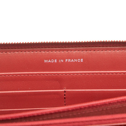 Chanel – Portafoglio Zip Around in Pelle Caviar Rosso (2020) - Etoilux