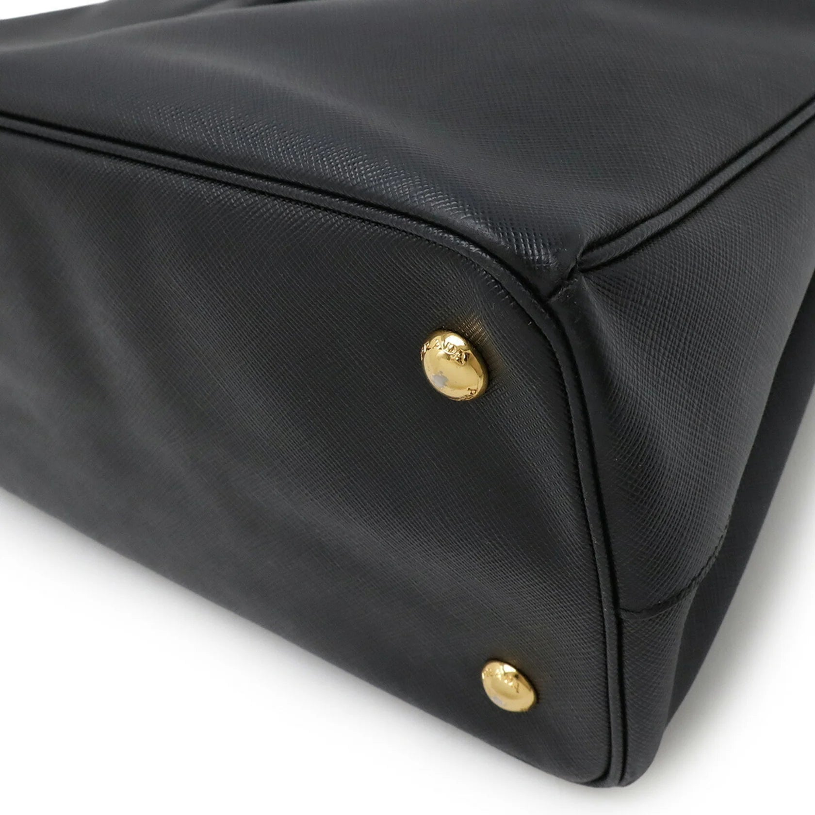 Prada Galleria BN1801 – Borsa a mano/tracolla in pelle Saffiano nera - Etoilux