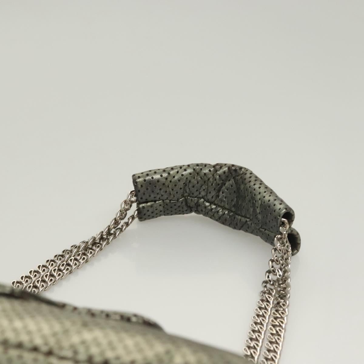Chanel Drill Flap Bag in Pelle Traforata Metallizzata – Argento - Etoilux