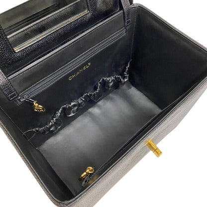 Chanel Vanity Case in Pelle Nera – Vintage - Etoilux