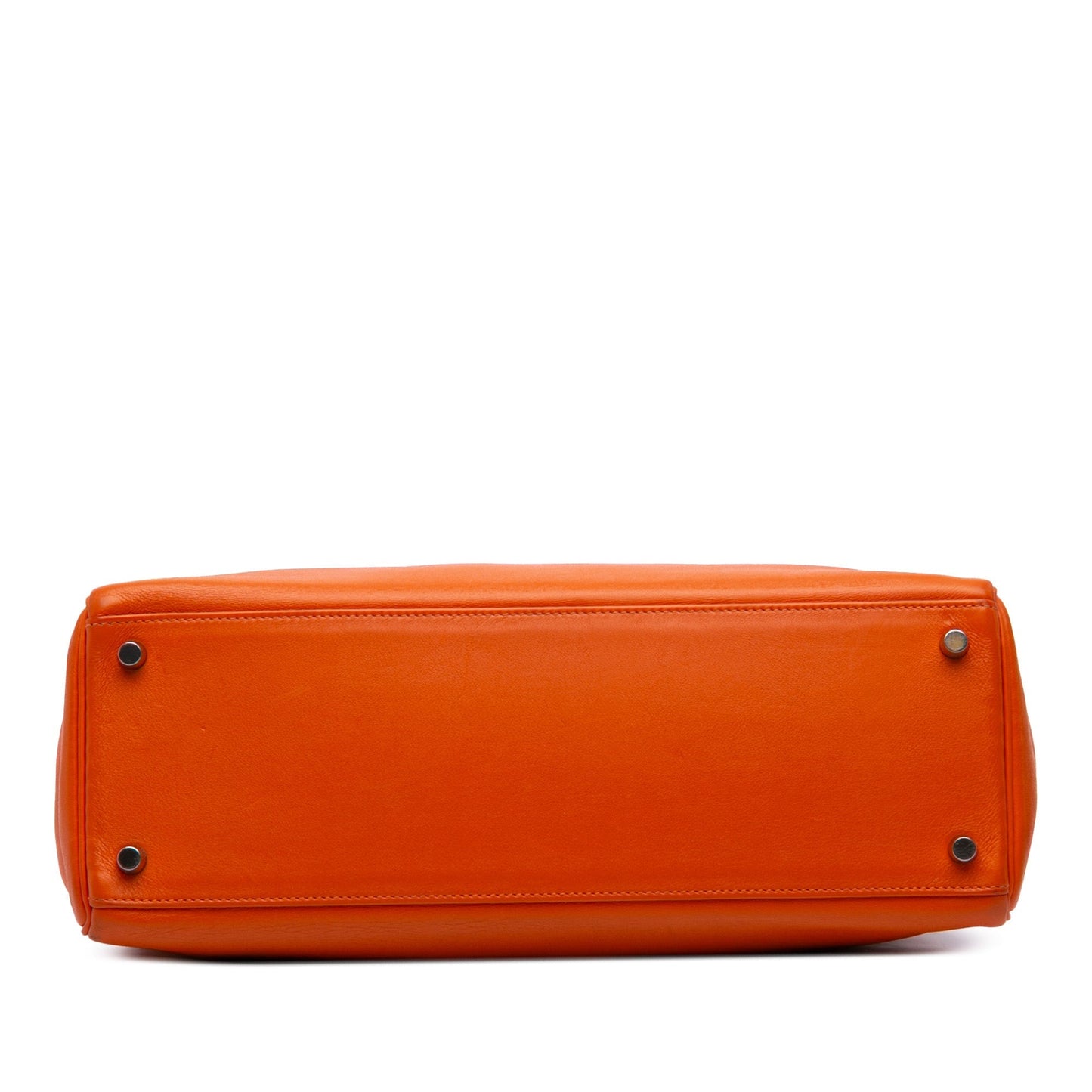 Hermès Kelly II 35 – Swift Orange – Hardware Palladio – 2006 – Full Set - Etoilux