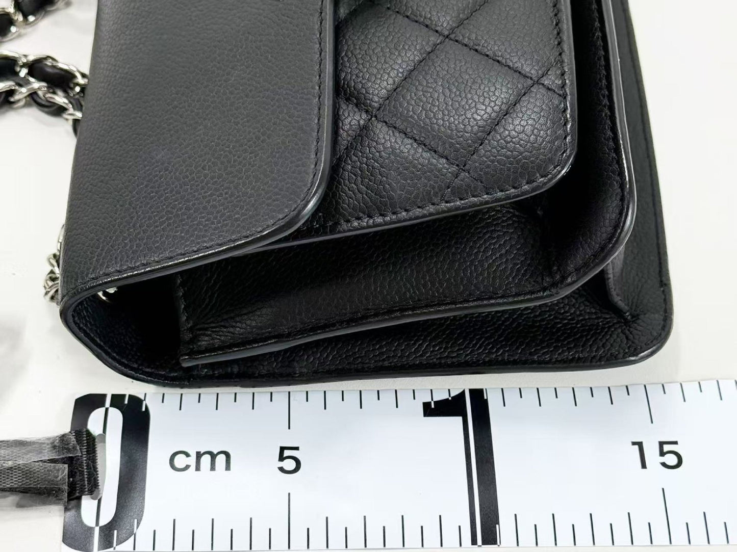 Chanel Coco Logo Top Handle Flap Bag Caviar Nero Hardware Silver — Nuova con Sigillo - Etoilux