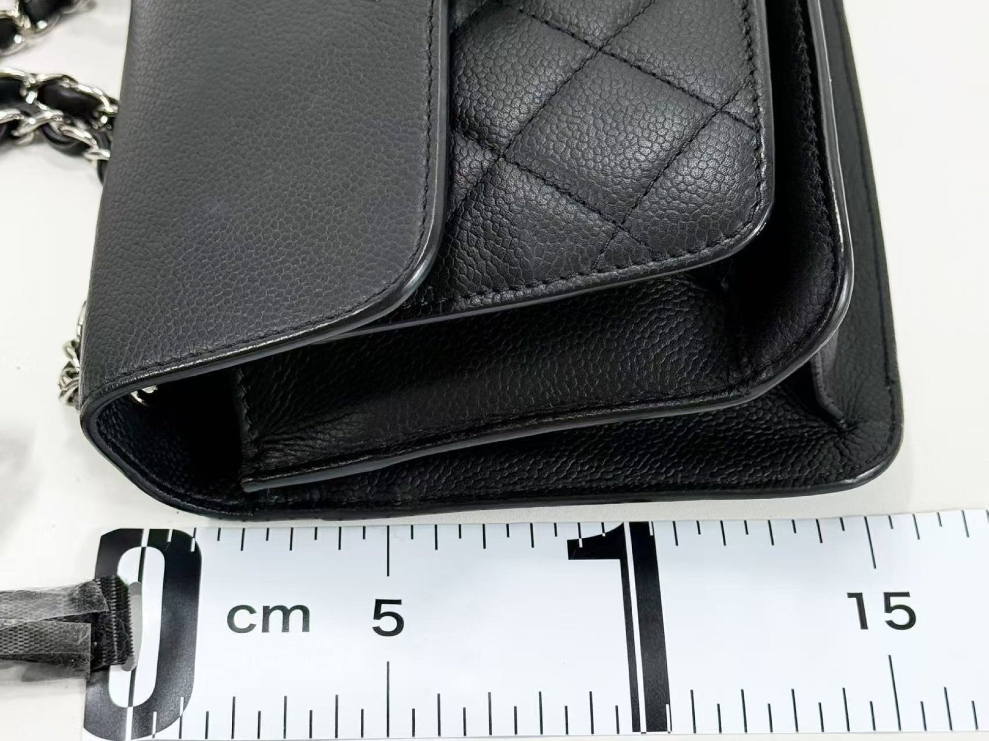 Chanel Coco Logo Top Handle Flap Bag Caviar Nero Hardware Silver — Nuova con Sigillo - Etoilux