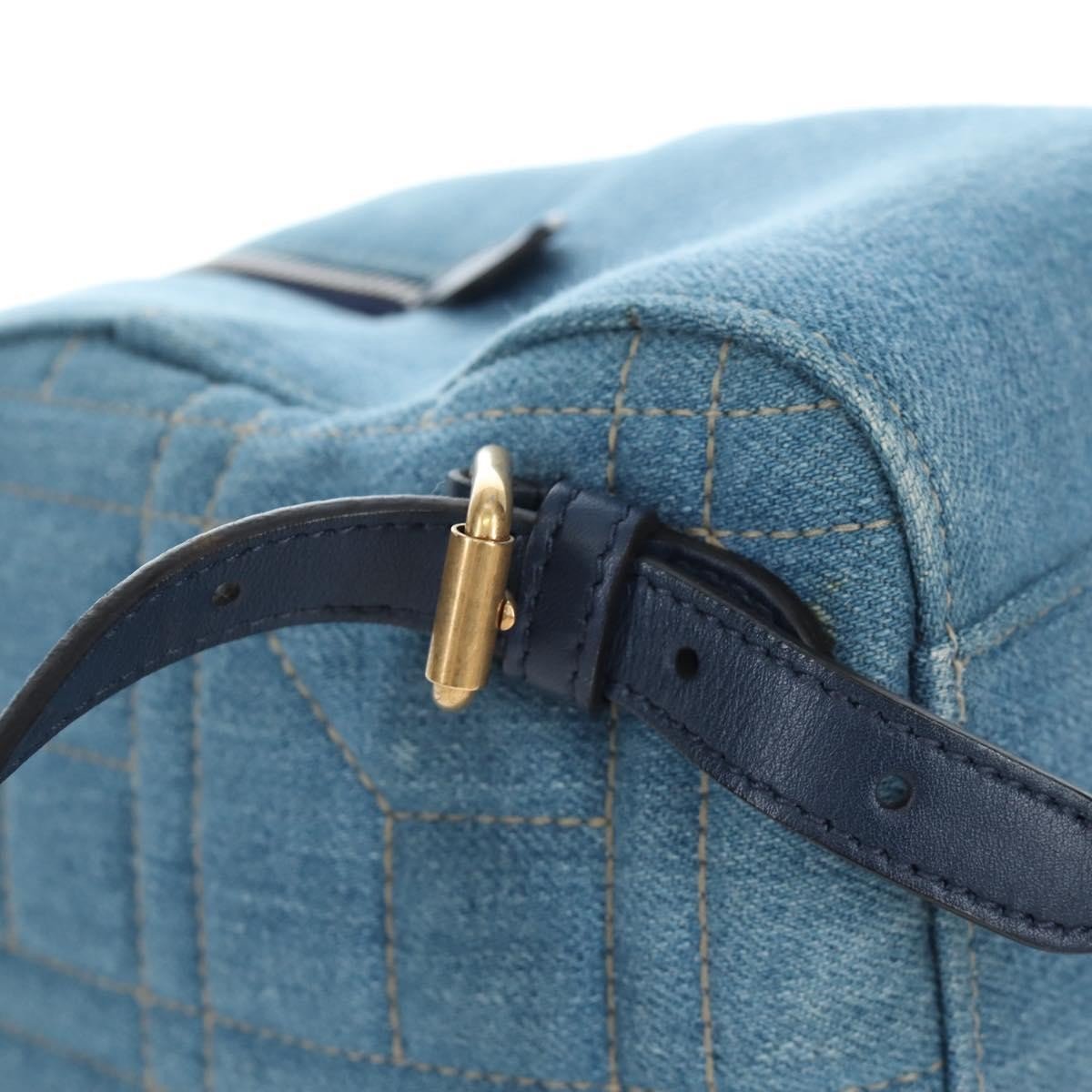 Gucci Zaino GG Marmont Pearly Small Denim Matelassé Blu – 24 cm - Etoilux