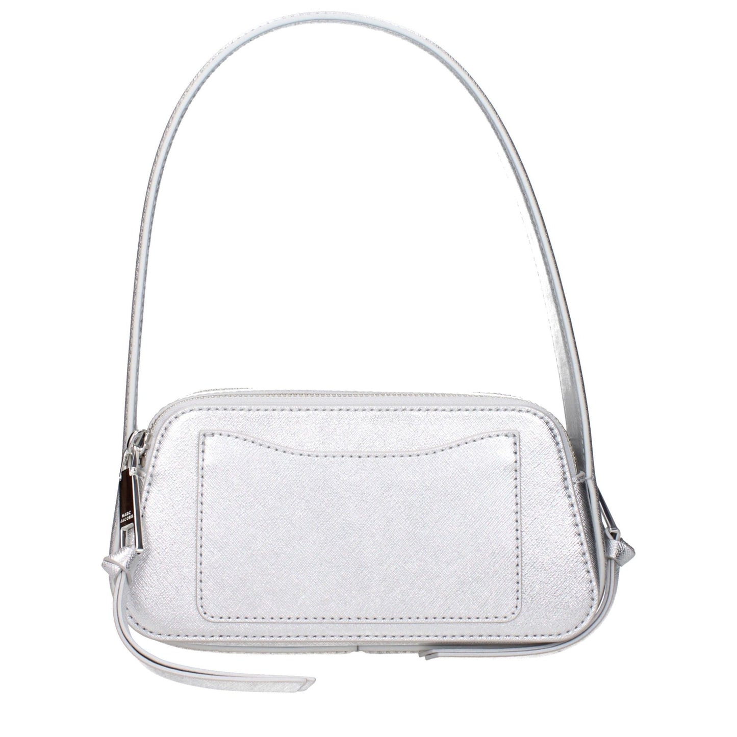 Marc Jacobs – Mini Borsa a Spalla in Pelle Saffiano Argento - Etoilux