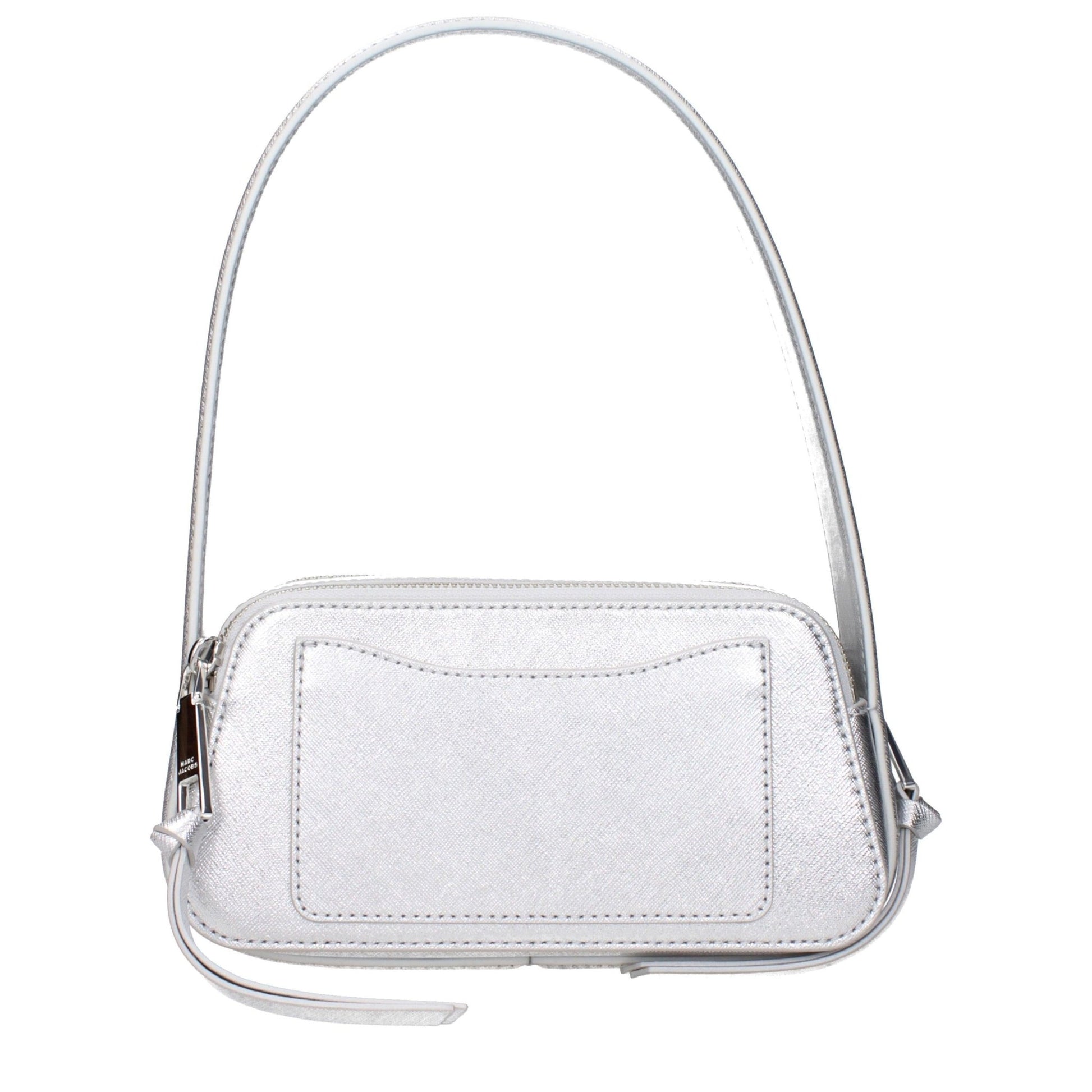 Marc Jacobs – Mini Borsa a Spalla in Pelle Saffiano Argento - Etoilux