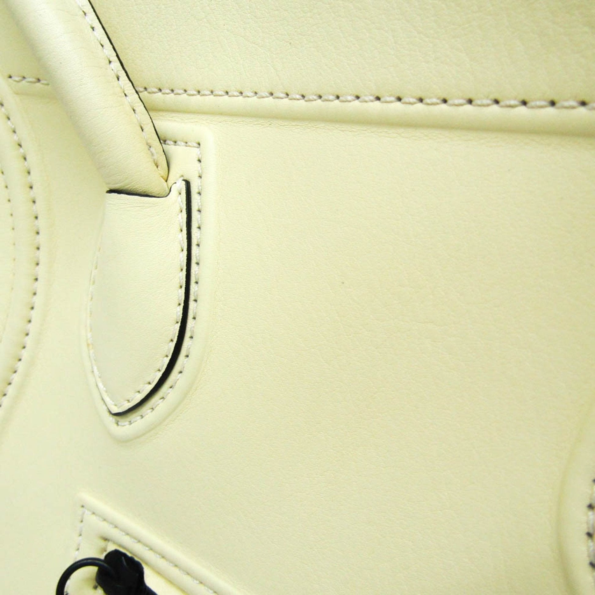 CELINE Luggage Micro Tote in pelle liscia avorio - Etoilux