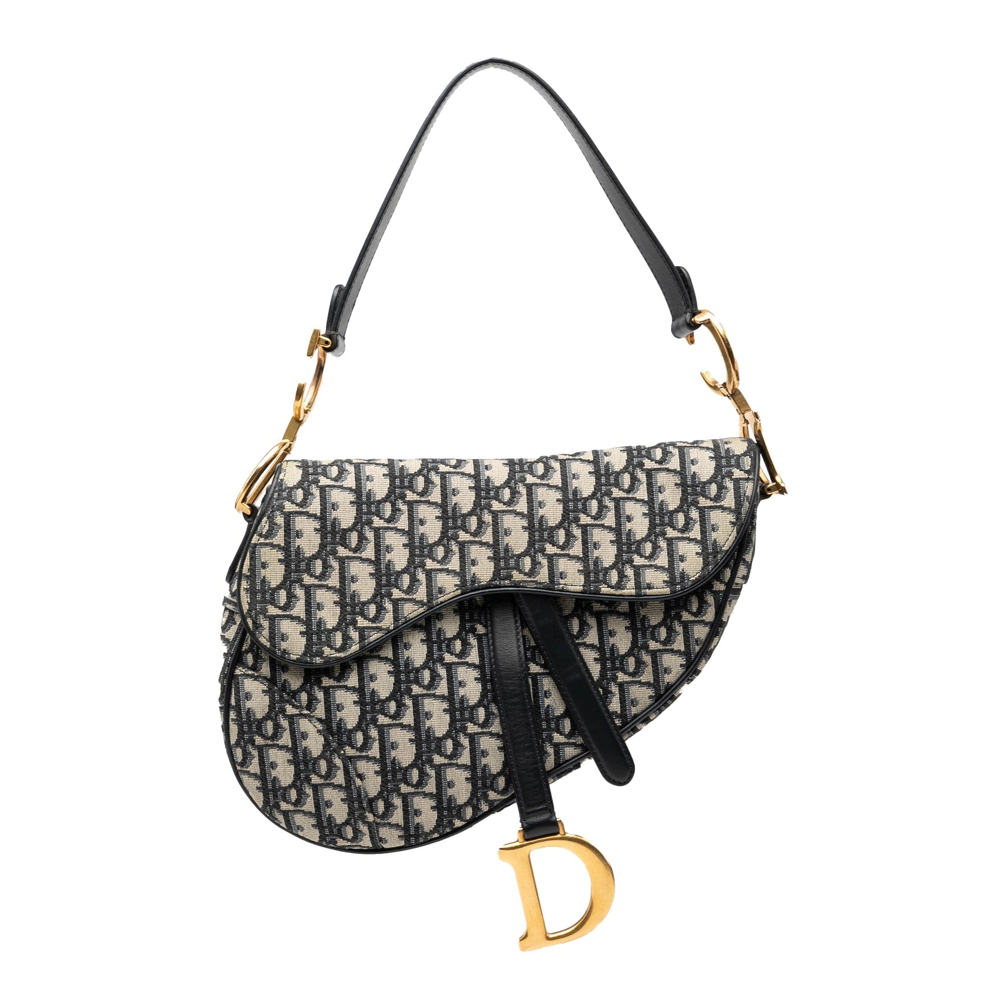 Dior – Saddle Bag in Tela Oblique Blu - Etoilux