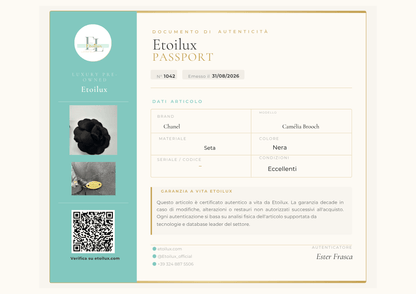 Chanel Camélia Brooch Seta Nera Made in France – Edizione Classica - Etoilux