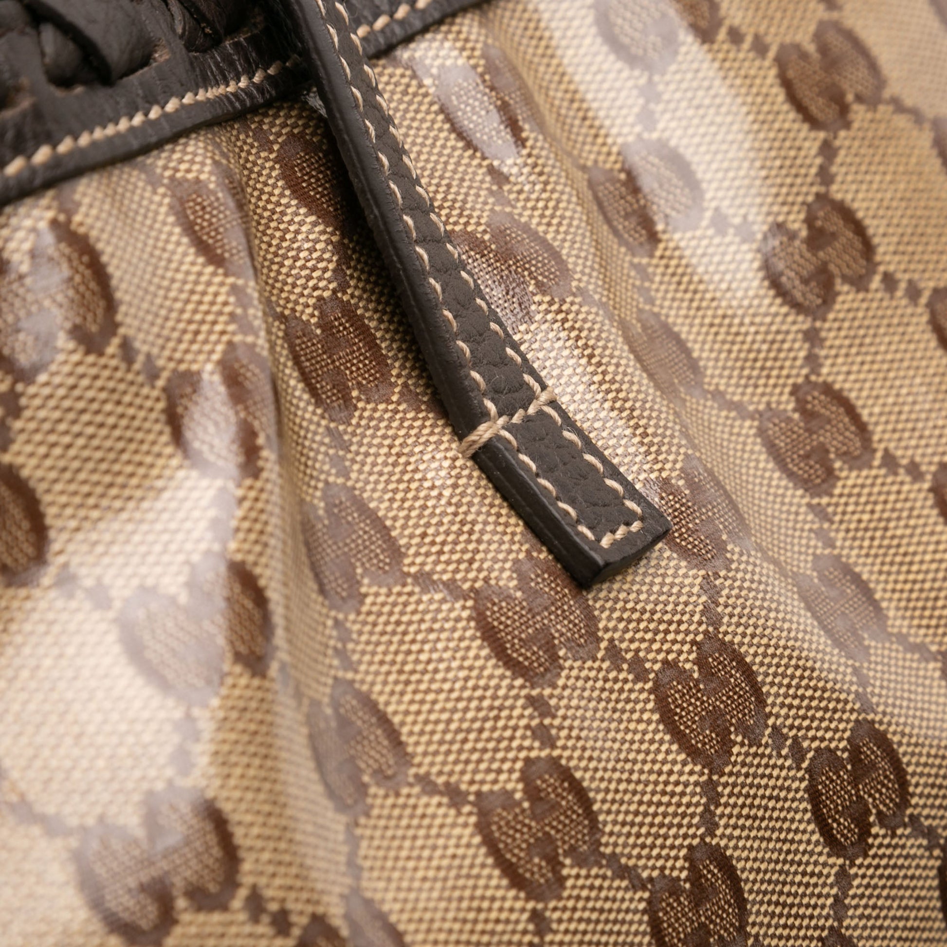 Gucci Peggy Tote GG Crystal Canvas Marrone – Bamboo Tassel – Serie 354666 493492 - Etoilux