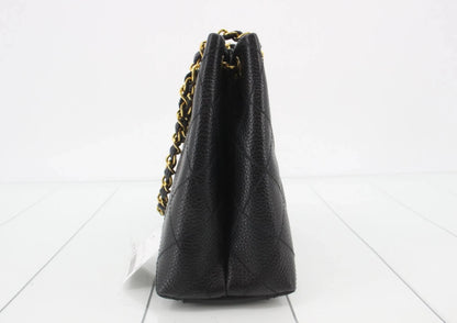 Chanel Shopping Tote – Pelle Caviar Trapuntata Nera · 24 cm - Etoilux