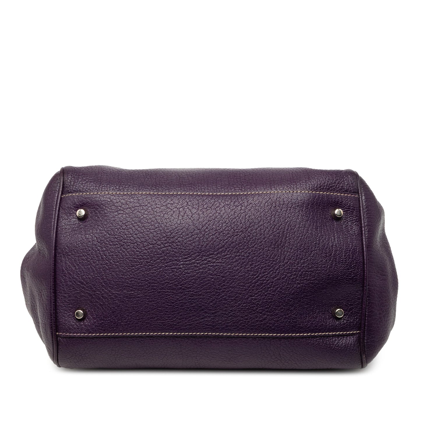 Prada Madras Cerniera Frame – Borsa da Medico in Pelle di Capra Viola (anni ’90–2000) - Etoilux