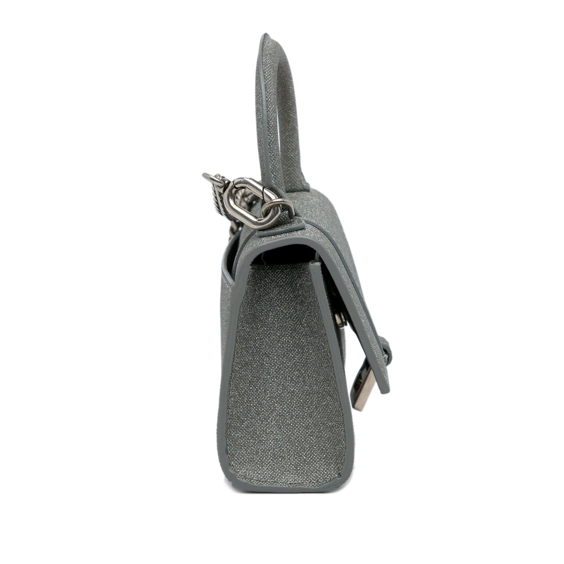 Balenciaga – Mini Hourglass Glitter Grey (2022) - Etoilux
