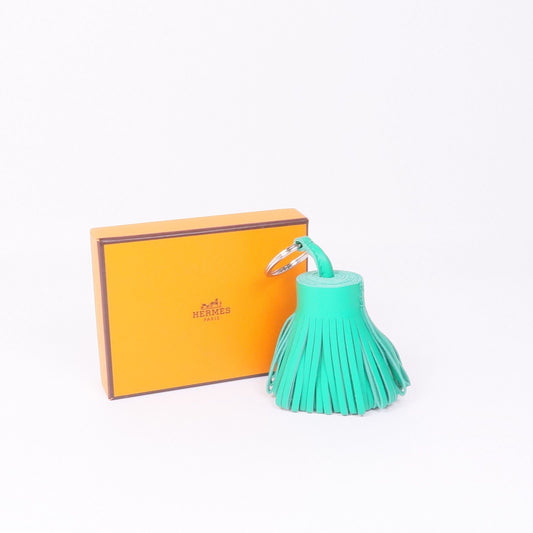 Hermès Carmen key ring Bambou con scatola arancione originale