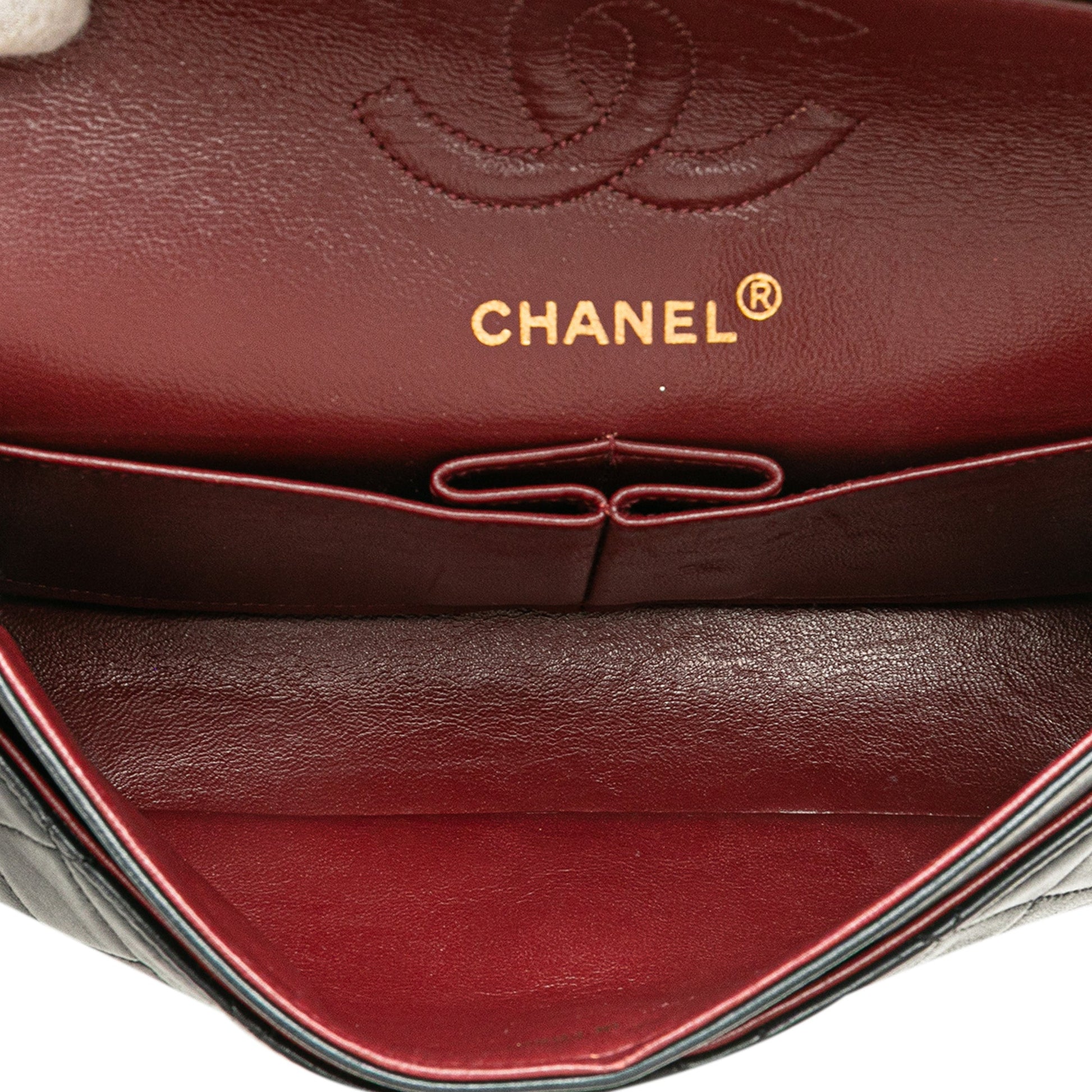 Chanel – Classic Flap Small Double Flap in Pelle di Agnello Nera - Etoilux