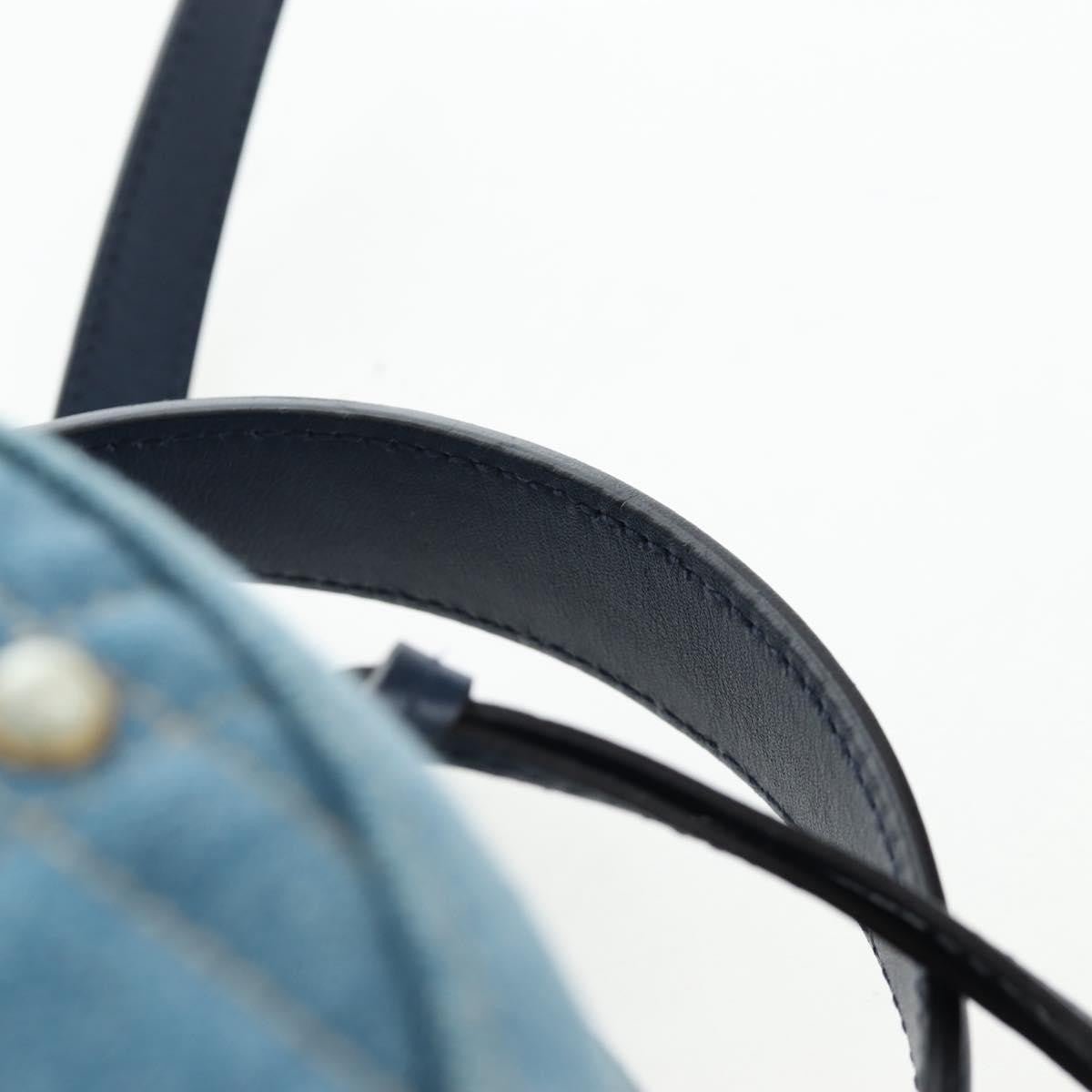Gucci Zaino GG Marmont Pearly Small Denim Matelassé Blu – 24 cm - Etoilux
