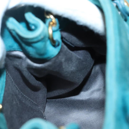 Miu Miu – Borsa a tracolla in pelle scamosciata blu - Etoilux