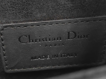 Dior Mini Saddle Ultramatte in Pelle di Vitello Nera con Tracolla Christian Dior – 19,5 cm - Etoilux