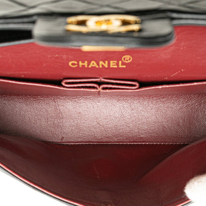 Chanel Classic Double Flap Small – Pelle di agnello nera – Serie 1 (1989–1991) - Etoilux