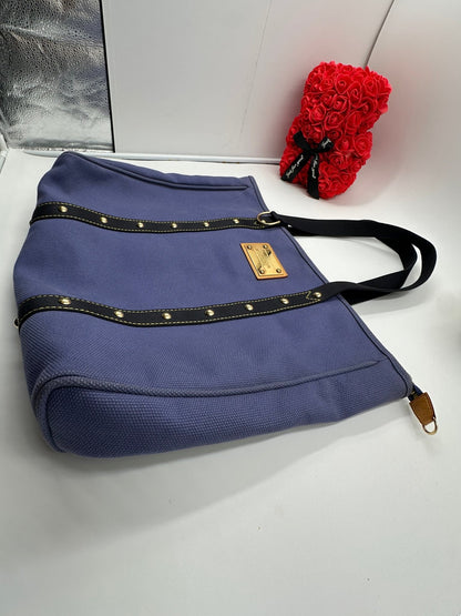 Louis Vuitton Antigua Cabas MM Canvas Blu Lavanda 2016 — 47 cm - Etoilux