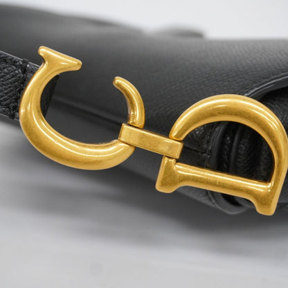 Christian Dior Saddle Mini – Pelle nera, hardware dorato - Etoilux