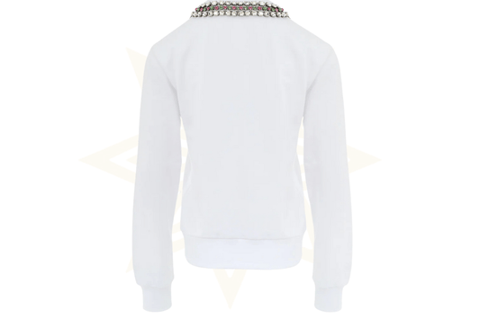 Gucci Felpa Bianca con Collo Gioiello Gucci - Etoilux