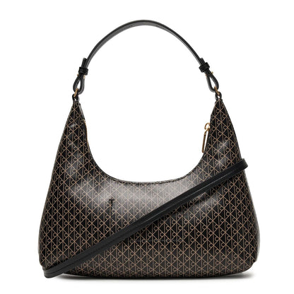Calvin Klein Borsa a Spalla Logo Pattern – Nero/Oro - Etoilux