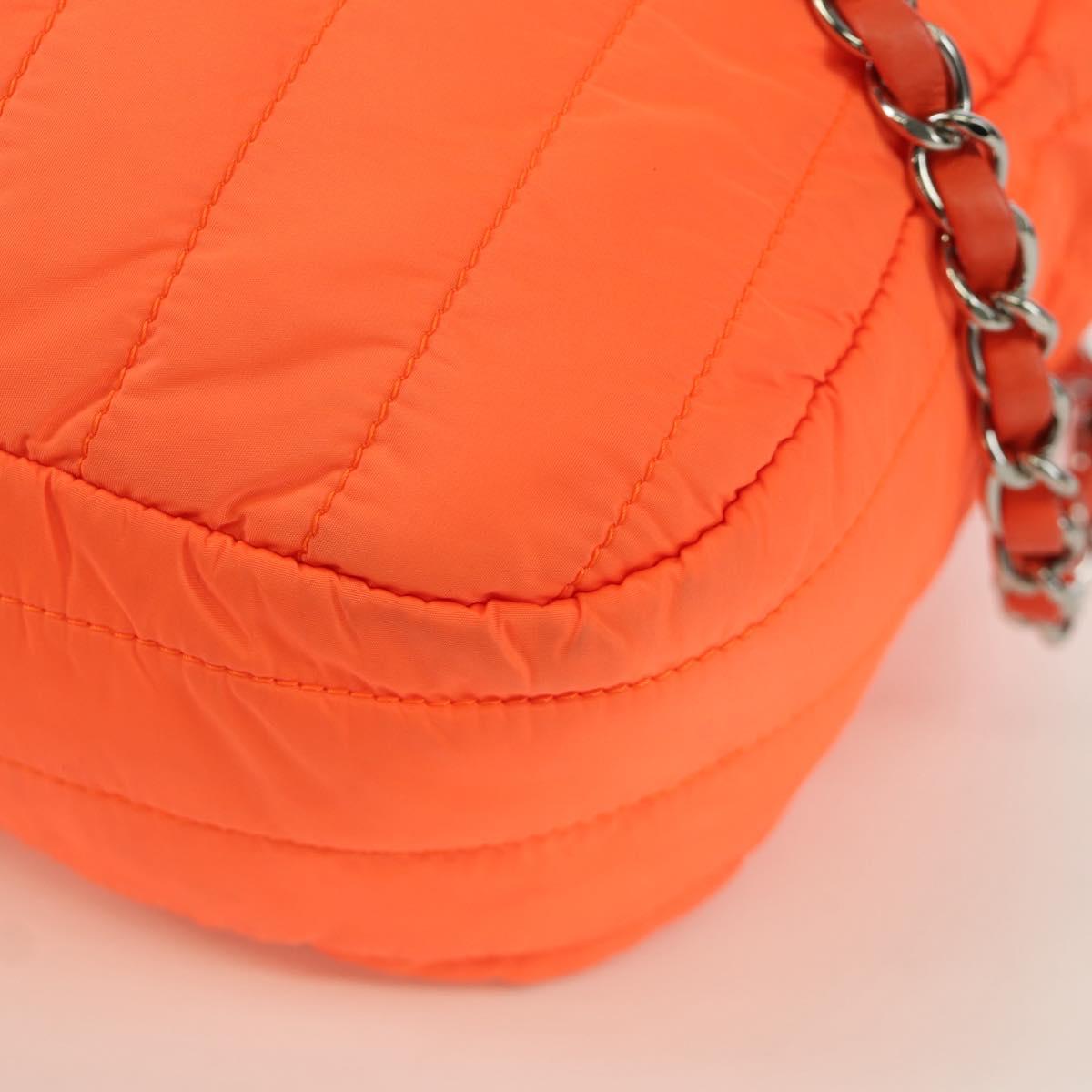Chanel Coco Cocoon Flap Nylon Arancio Neon – Hardware Argento – 29 cm - Etoilux
