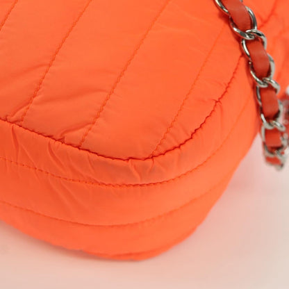 Chanel Coco Cocoon Flap Nylon Arancio Neon – Hardware Argento – 29 cm - Etoilux