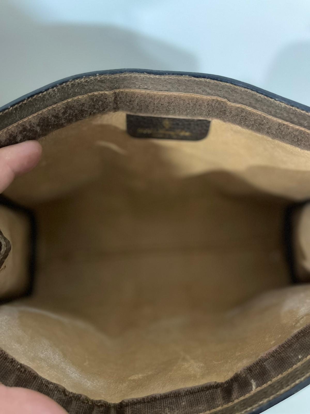 Gucci Clutch Vintage Monogram Canvas con Finiture in Pelle – Brown/Beige - Etoilux