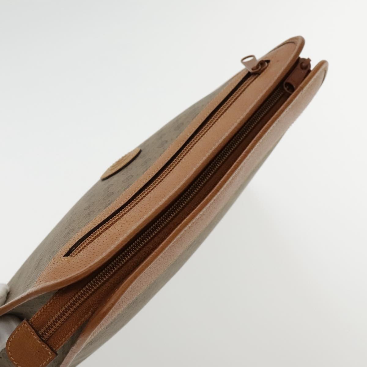 Gucci – Micro GG Canvas Clutch Bag – Beige & Cuoio – Vintage Iconica - Etoilux