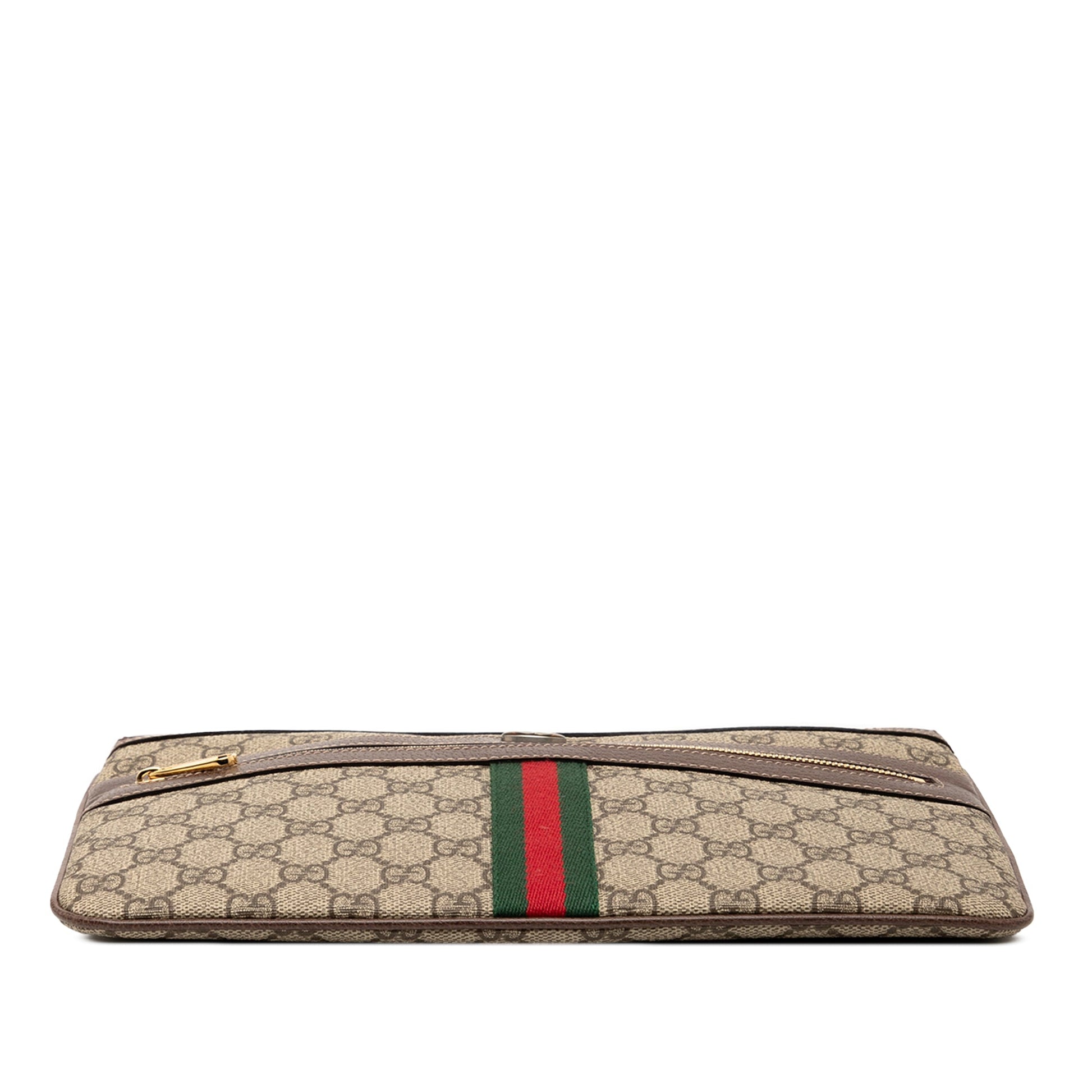 Gucci Ophidia GG Supreme – Pochette in Tela Rivestita, Brown – 20 x 28,5 cm - Etoilux