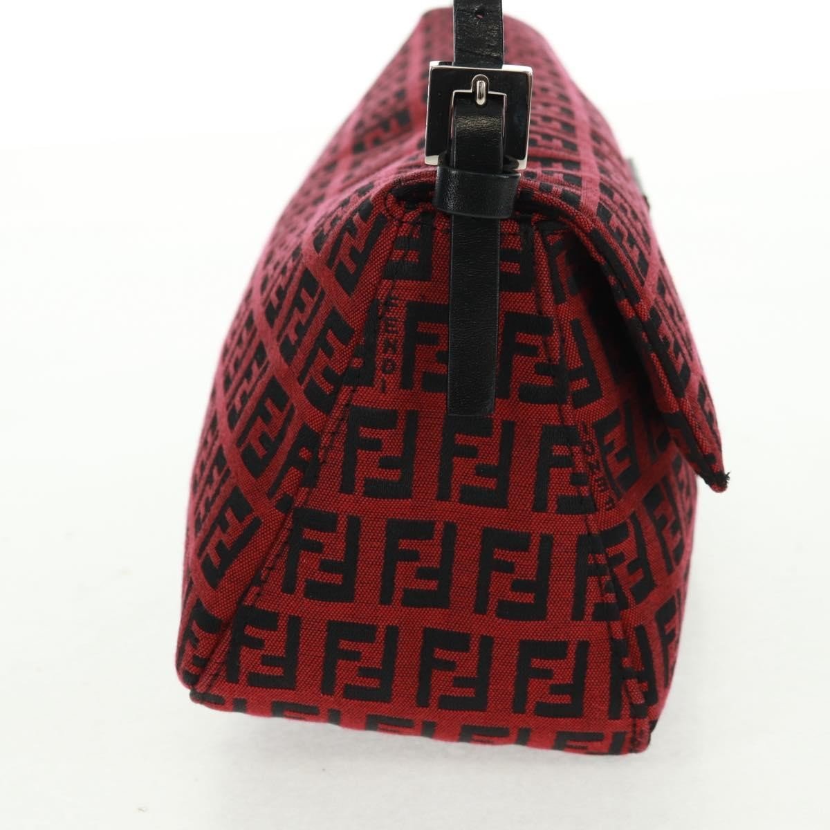Fendi Mamma Baguette Zucchino Canvas Rosso/Nero – Misura Media - Etoilux