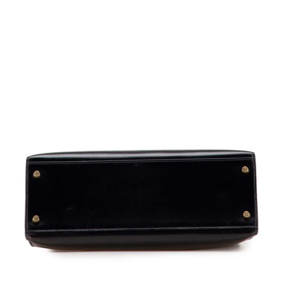 Hermès Kelly 32 Box Calf Noir – 1995 - Etoilux
