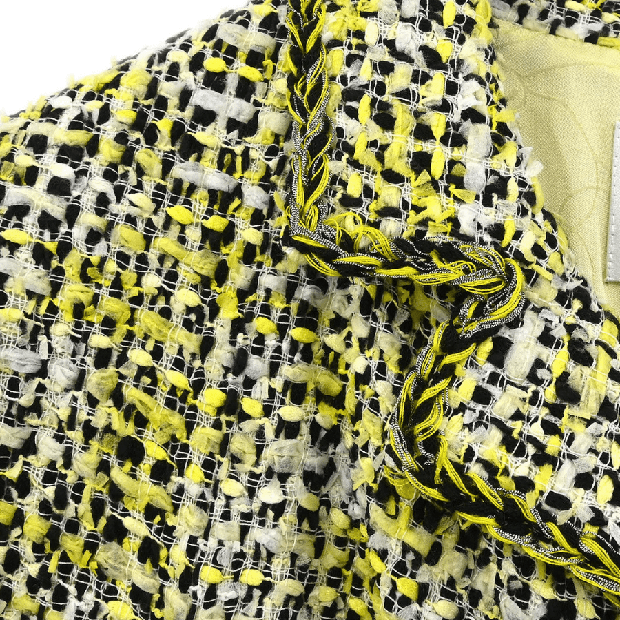Chanel Giacca Monopetto Tweed Gialla – Collezione 2006 – Taglia 38 - Etoilux