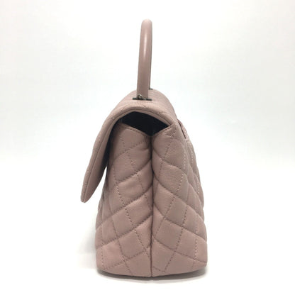 Chanel Coco Handle in pelle rosa trapuntata – Medium - Etoilux