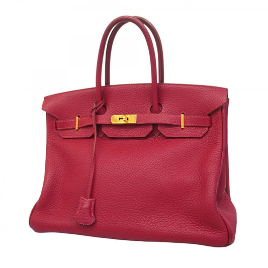 Hermès Birkin 35 in Pelle Togo Rouge Casaque – Oro - Etoilux