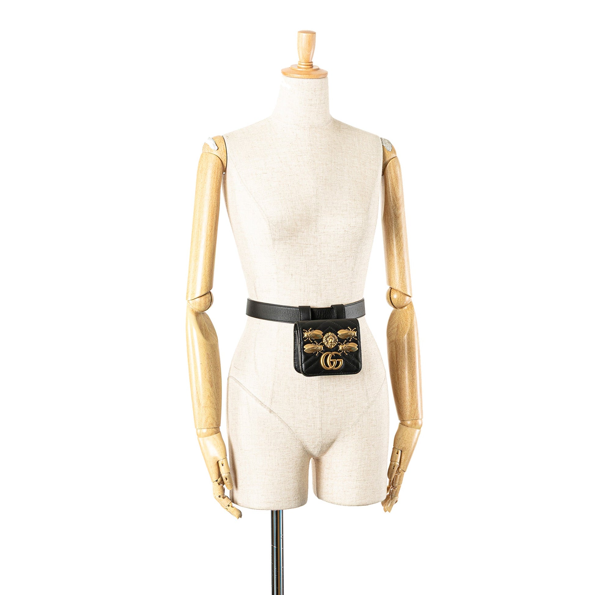 Gucci – Mini Belt Bag in pelle trapuntata con borchie – Nero – 2016/2025 - Etoilux