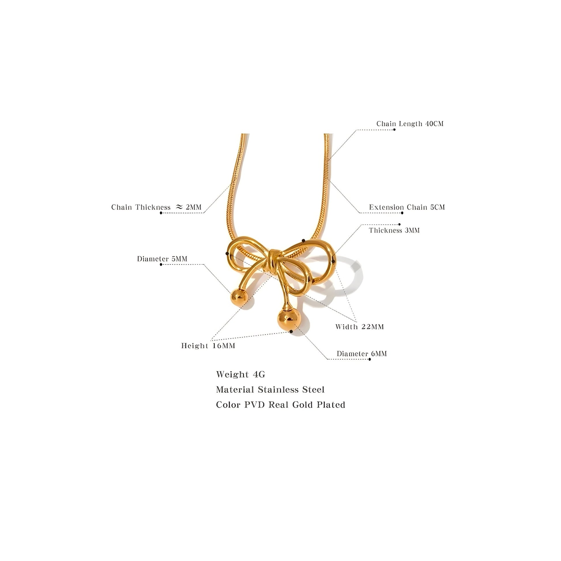 BEHI PAPILLON NECKLACE - Etoilux