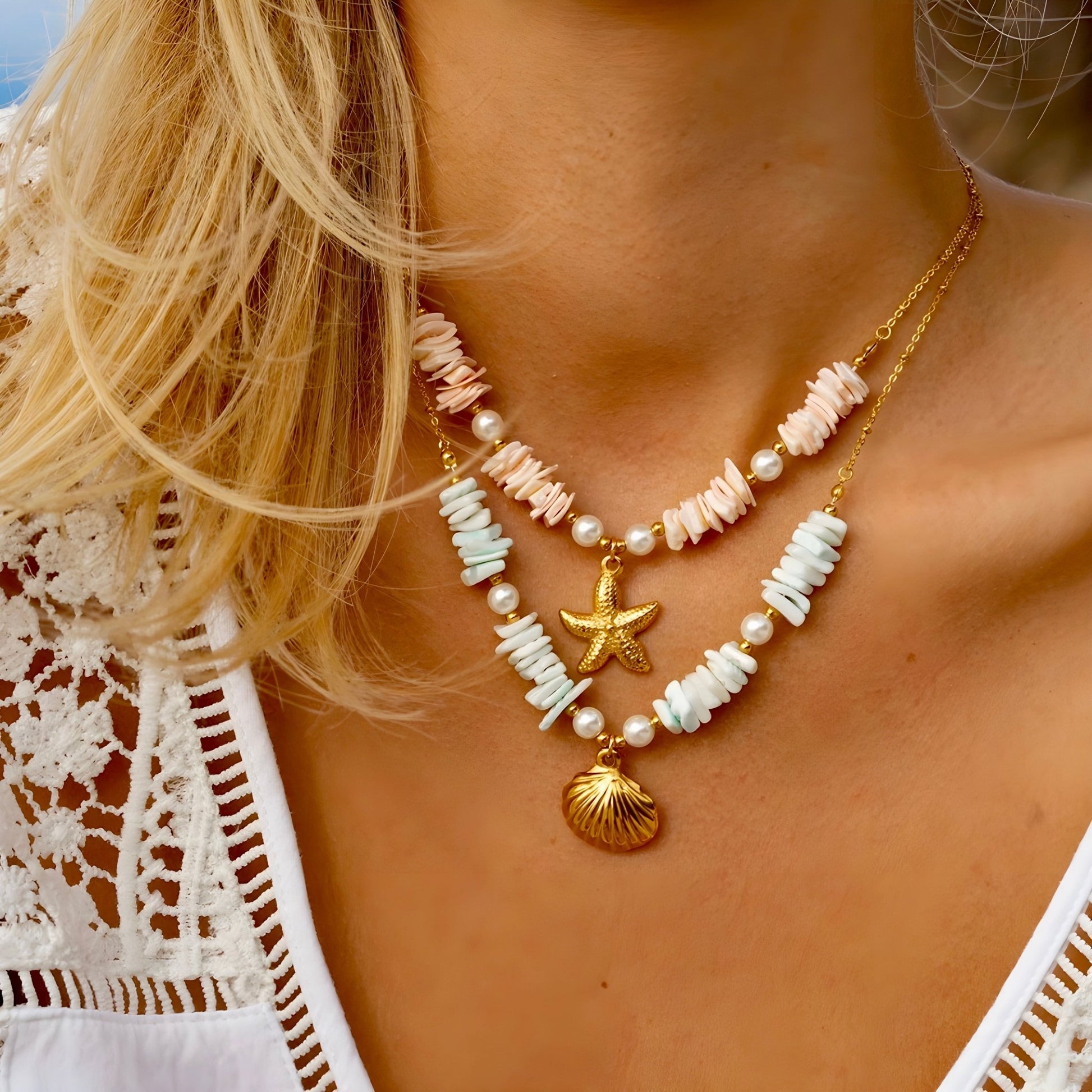 BEHI SHELL NECKLACE - Etoilux