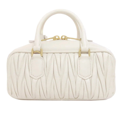 Miu Miu Arcadie Matelassé in Pelle di Vitello Bianca - Etoilux