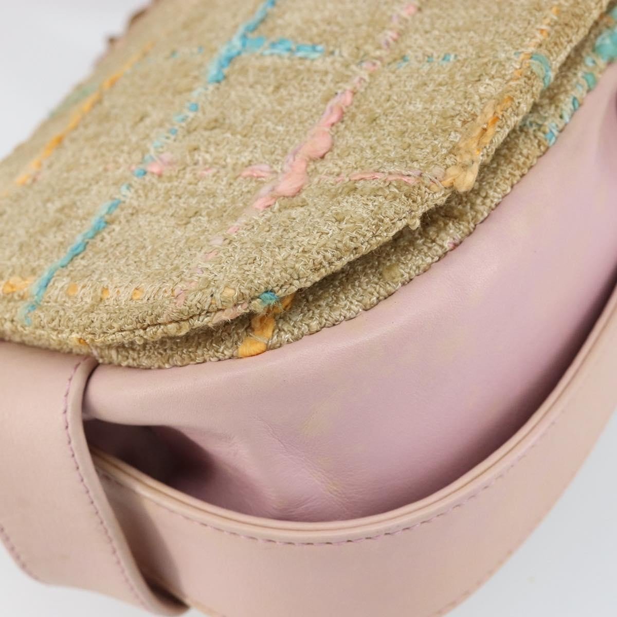 Chanel Chocolate Bar 2.55 in Tweed Multicolore – Beige/Rosa - Etoilux