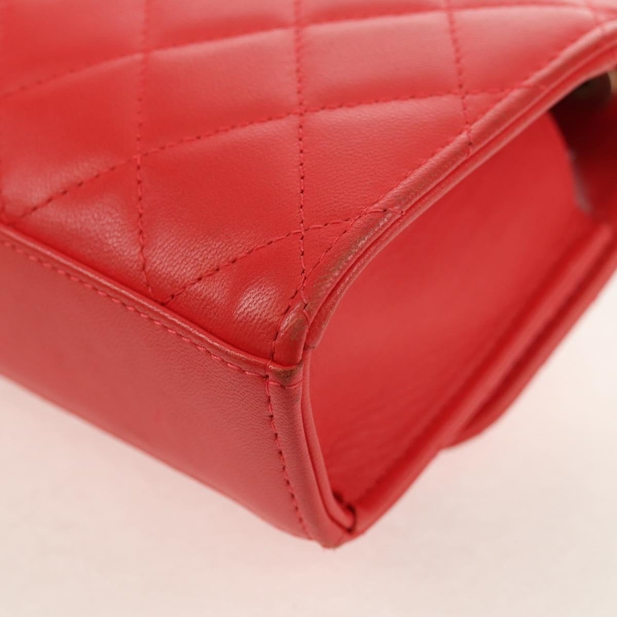 Chanel Trendy CC Small Flap Bag Pelle di Agnello Rossa Hardware Dorato - Etoilux