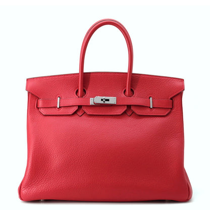 Hermès Birkin 35 – Pelle Rossa – Hardware Palladiato - Etoilux