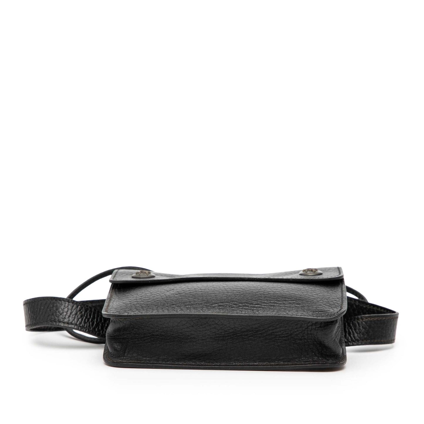 Hermès Courchevel Pochette Belt Bag 1981 – Pelle Vitello Noir - Etoilux